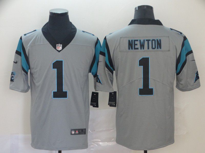 Men Carolina Panthers #1 Newton 2019 Vapor Untouchable Nike Gray Inverted Legend NFL Jerseys->san francisco 49ers->NFL Jersey